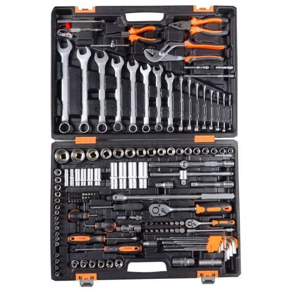 Наборы инструментов и ключи: Набор инструментов Вихрь 151 предмет 1/2", 1/4", CrV, в кейсе фотографии