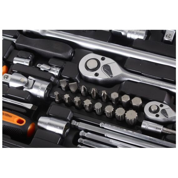 Наборы инструментов и ключи: Набор инструментов Вихрь 151 предмет 1/2", 1/4", CrV, в кейсе фотографии