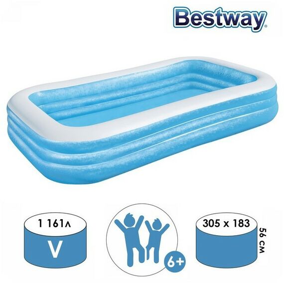 Бассейны: Бассейн надувной Bestway 305 х 183 х 56 см от 6 лет [54009] фотографии