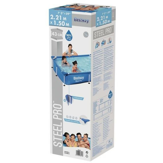 Бассейны: Бассейн каркасный Bestway Steel Pro 221 х 150 х 43 см [56401] фотографии