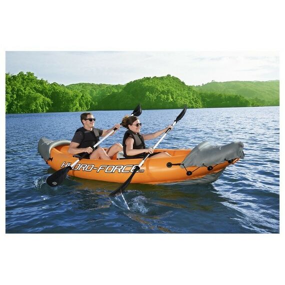 Байдарки: Байдарка Bestway Lite-Rapid X2 Kayak 2 местная, вёсла 218 см, до 160 кг, 321 х 88 х 48 см [65077] фотографии