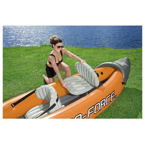 Байдарки: Байдарка Bestway Lite-Rapid X2 Kayak 2 местная, вёсла 218 см, до 160 кг, 321 х 88 х 48 см [65077] фотографии