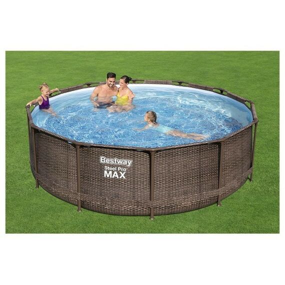 Бассейны: Бассейн каркасный Bestway Steel Pro 366 х 100 см фильтр-насос, лестница [56709] фотографии