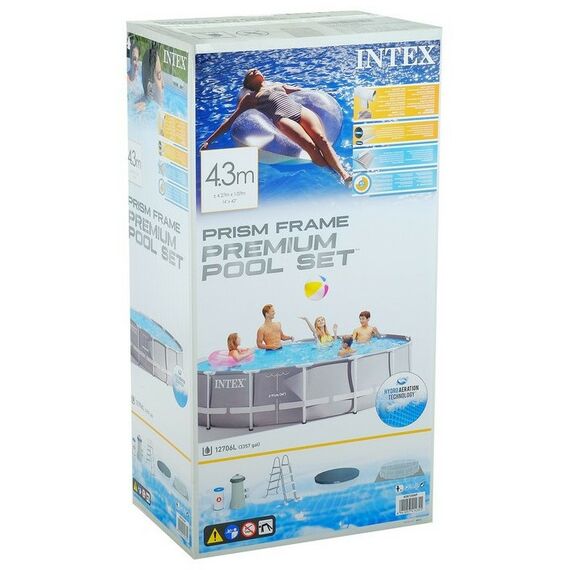 Бассейны: Бассейн каркасный Intex Prism Frame 427 х 107 см фильтр-насос, лестница, тент, подстилка [26720NP] фотографии