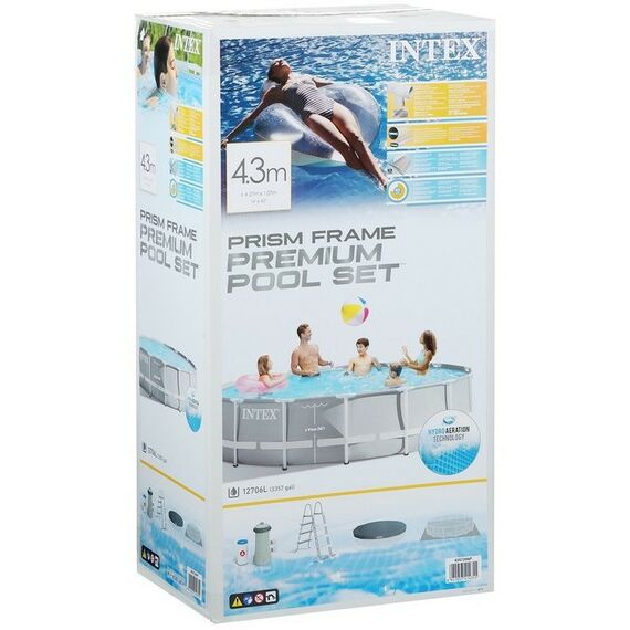 Бассейны: Бассейн каркасный Intex Prism Frame 427 х 107 см фильтр-насос, лестница, тент, подстилка [26720NP] фотографии