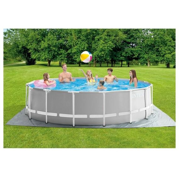 Бассейны: Бассейн каркасный Intex Prism Frame 457 х 122 см фильтр-насос, лестница, тент, подстилка фотографии