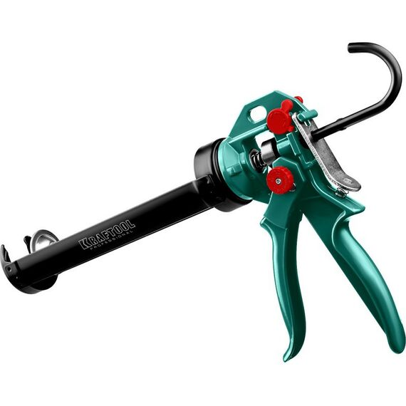 Пистолеты монтажные, тепловые, клеящие, пескоструйные: Пистолет для герметика усиленный KRAFTOOL EXPERT 4-in-1 скелетный, поворотный, 310 мл [06675] фотографии