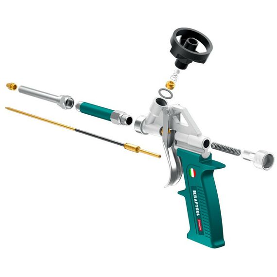 Пистолеты монтажные, тепловые, клеящие, пескоструйные: Обслуживаемый пистолет для монтажной пены KRAFTOOL EXTREME 06800 разборный фотографии