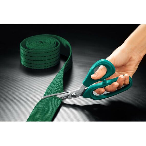 Ножницы по металлу: Технические ножницы по кевлару и стекловолокну KRAFTOOL KEVLAR 205 мм [23207] фотографии