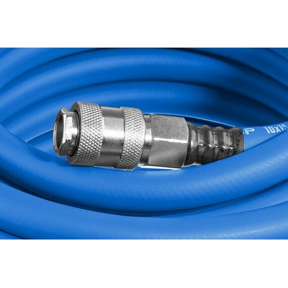 Принадлежности для пневмоинструмента: Воздушный шланг с фитингами рапид Зубр Профессионал 10 м 10х15 мм, 20 бар [6481-10] фотографии