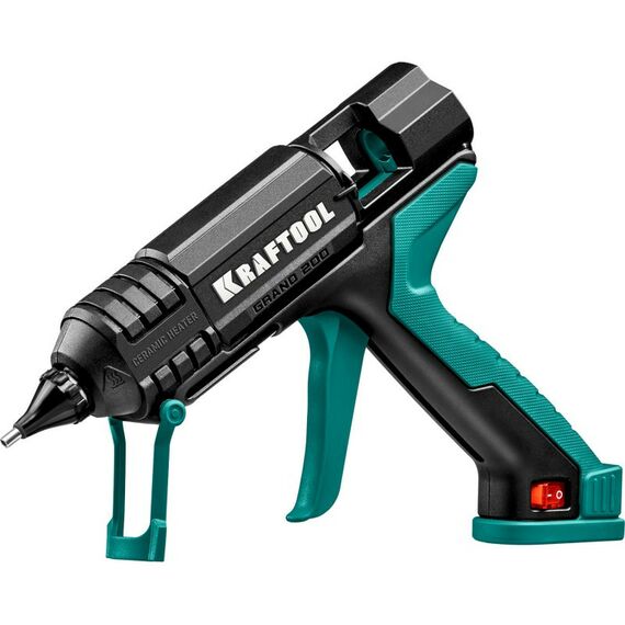Пистолеты монтажные, тепловые, клеящие, пескоструйные: Пистолет термоклеевой электрический KRAFTOOL Grand 200 d 11-12 мм 25 г/мин [06839] фотографии