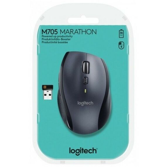 Мыши: Мышь Logitech M705 Marathon Wireless 7btn+Roll RTL [910-001964] фотографии