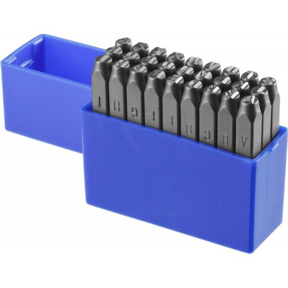 Столярно-слесарный инструмент: Клейма буквенные Зубр 21505-05 латинские, шрифт 5мм фотографии