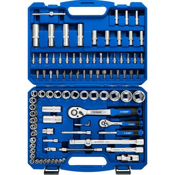 Наборы инструментов и ключи: Универсальный набор инструмента Зубр Профессионал А-94 94 предмета [27635-H94] фотографии