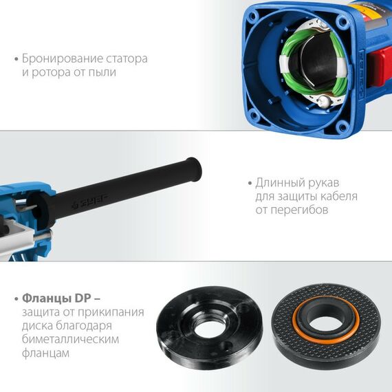 Угловые шлифмашинки (болгарки): УШМ Зубр Профессионал УШМ-П125-900 125 мм, 900 Вт фотографии