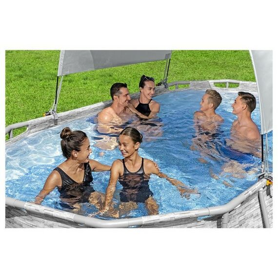 Бассейны: Навес для каркасного бассейна Bestway 58746 шириной бортов 210-340 см фотографии