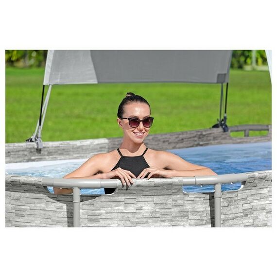 Бассейны: Навес для каркасного бассейна Bestway 58746 шириной бортов 210-340 см фотографии