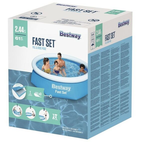 Бассейны: Бассейн надувной Bestway Fast Set 244 х 61 см [57448] фотографии