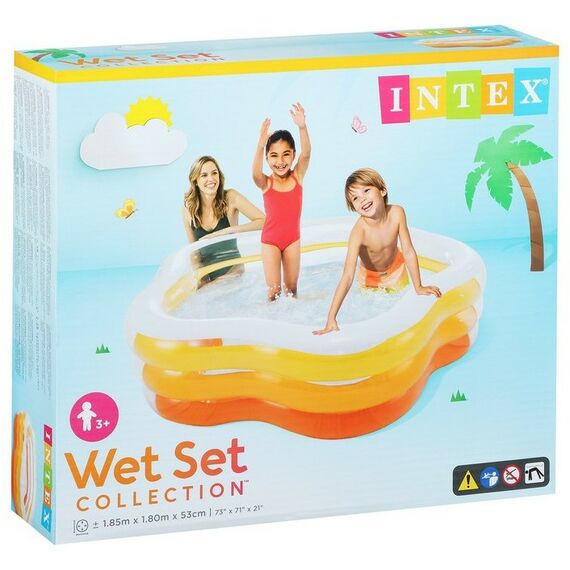 Бассейны: Бассейн надувной Intex «Звезда» 185 х 180 х 53 см надувное дно, от 3 лет [56495NP] фотографии