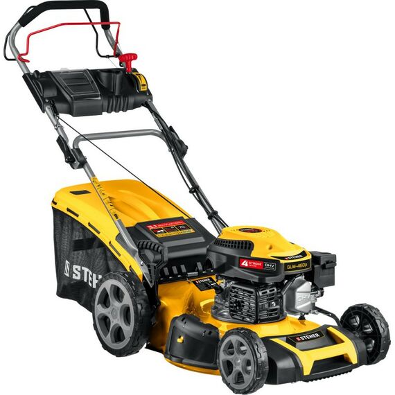 Газонокосилки: Самоходная газонокосилка бензиновая STEHER GLM-460p 460 мм 4.5 л.с фотографии