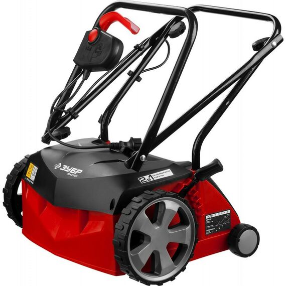 Газонокосилки: Аэратор-скарификатор электрический Зубр ЗСЭ-32-1000 2 в 1, ш/с 320 мм, высота аэрации -9:+13 мм, 1000 Вт фотографии