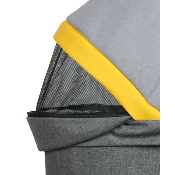 Коляски детские: Коляска 2в1 Alis ALVARO Al 02 т.серый+св.серый+желтая кожа фотографии