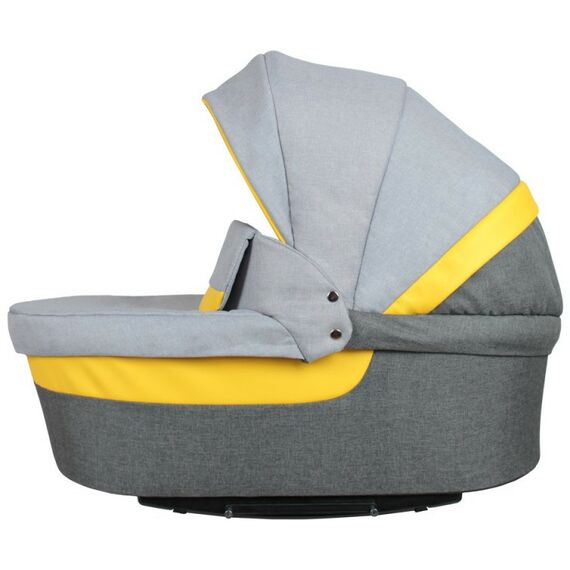 Коляски детские: Коляска 2в1 Alis ALVARO Al 02 т.серый+св.серый+желтая кожа фотографии