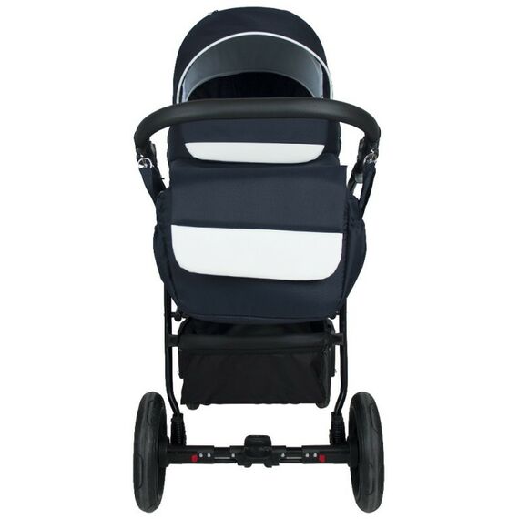 Коляски детские: Коляска 2в1 Alis ALVARO Al 07 т.синий+белая кожа фотографии