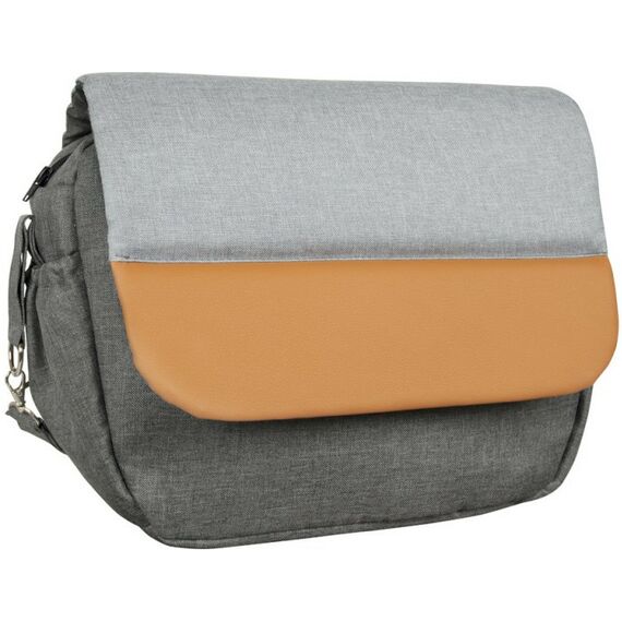 Коляски детские: Коляска 3в1 Alis ALVARO т.серый+св.серый+рыжая кожа [F Al 05] фотографии