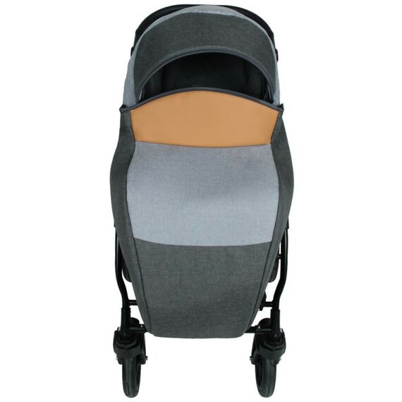 Коляски детские: Коляска 3в1 Alis ALVARO т.серый+св.серый+рыжая кожа [F Al 05] фотографии