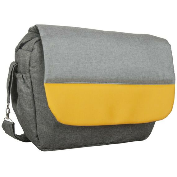 Коляски детские: Коляска 3в1 Alis ALVARO F 02 т.серый+св.серый+желтая кожа фотографии