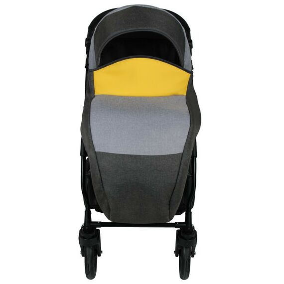 Коляски детские: Коляска 3в1 Alis ALVARO F 02 т.серый+св.серый+желтая кожа фотографии