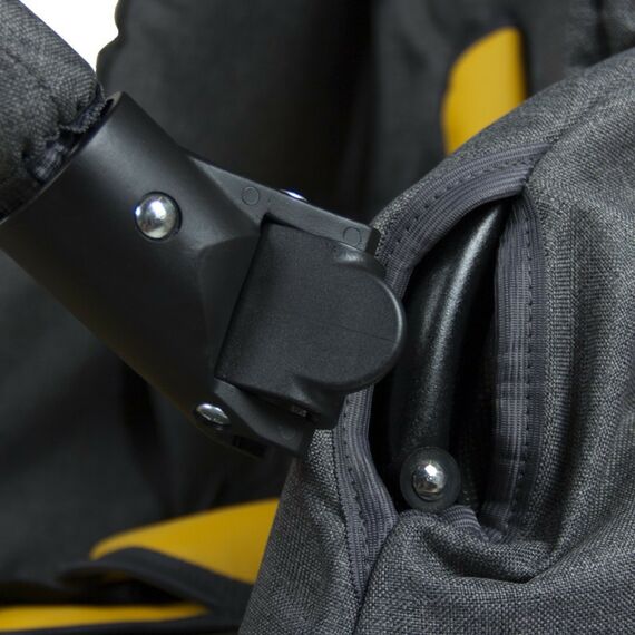 Коляски детские: Коляска 3в1 Alis ALVARO F 02 т.серый+св.серый+желтая кожа фотографии