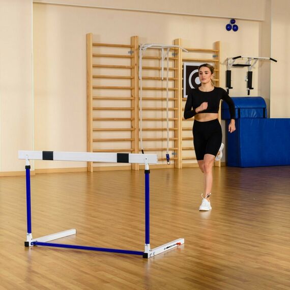 Легкая атлетика:  Барьер для легкой атлетики переменной высоты (складной, с противовесом) фотографии