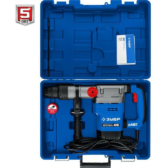 Перфораторы: Перфоратор Зубр Профессионал ЗПМ-45-1350 ЭВ 1350 Вт, 45 мм, SDS Max, серия фотографии