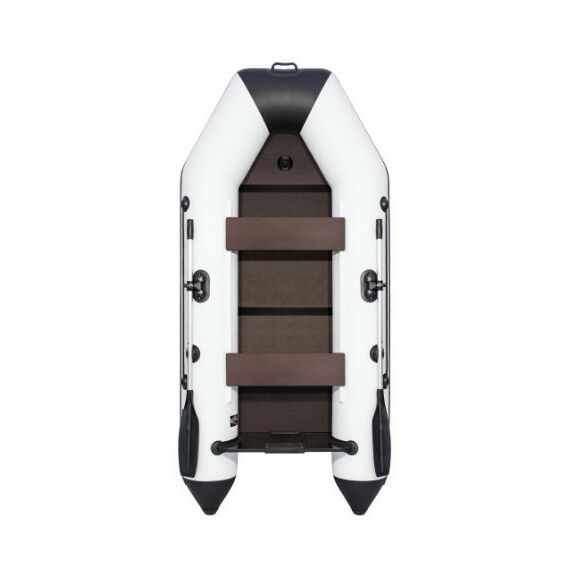 Лодки: Лодка ПВХ АКВА 2800 слань-книжка киль св.серый/черный фотографии