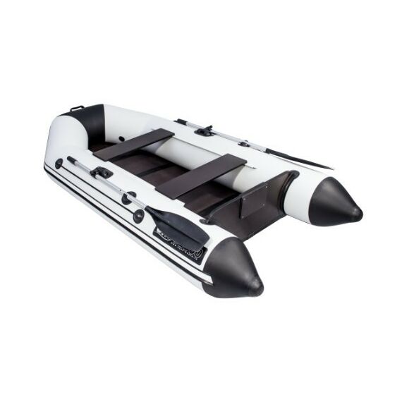 Лодки: Лодка ПВХ АКВА 2800 слань-книжка киль св.серый/черный фотографии
