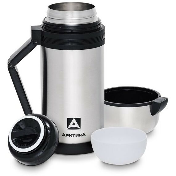 Термосы, контейнеры, бидоны, канистры: Термос Арктика 201-1200 вакуумный, с супер ширким горлом, 1200мл, стальной фотографии