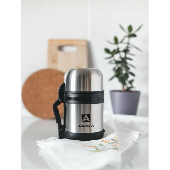 Термосы, контейнеры, бидоны, канистры: Термос Арктика 201-1200 вакуумный, с супер ширким горлом, 1200мл, стальной фотографии