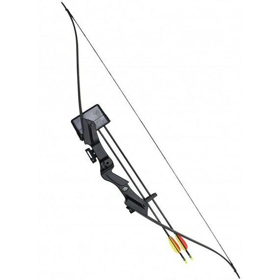 Луки и арбалеты: Лук рекурсивный  Man Kung RB007 20lbs, стрелы 2шт., кивер, крага, крепеж, черный фотографии