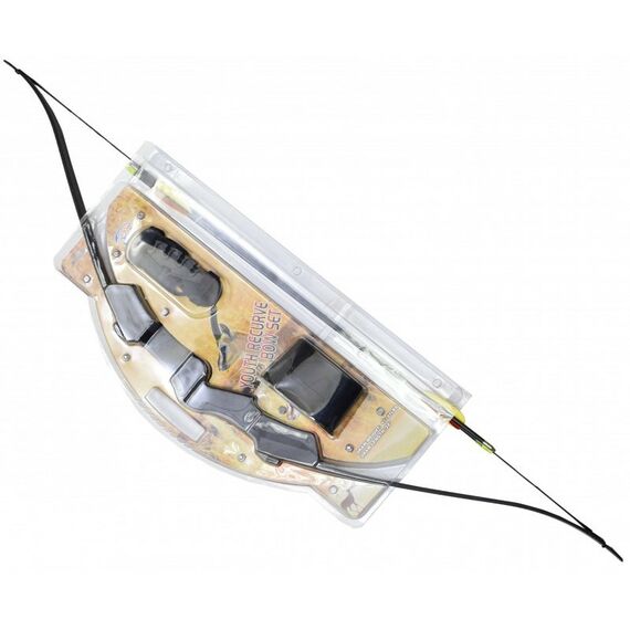 Луки и арбалеты: Лук рекурсивный  Man Kung RB007 20lbs, стрелы 2шт., кивер, крага, крепеж, черный фотографии