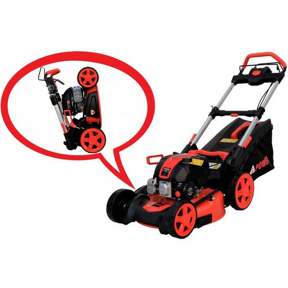 Газонокосилки: Газонокосилка бензиновая самоходная A-iPower AM48S 4.5л.с/2.8кВт, B=48см, Н=30-80см, 32кг, складная [41107] фотографии