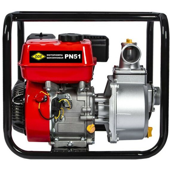 Мотопомпы: Мотопомпа бензиновая DDE PN51 d=50мм, 416 л/мин, 30м напор, 6м забор, 24кг фотографии