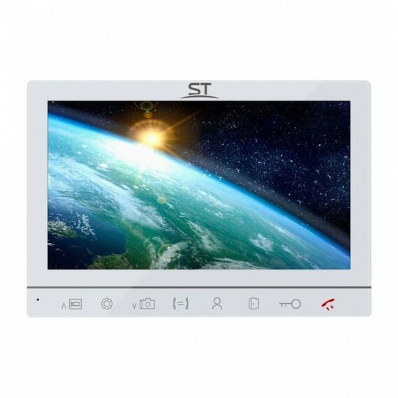 Домофоны: Домофон ST ST-M200/10 (S/SD) белый 10" TFT LCD, цветной, 1024*600, CVBS/TVI/CVI/AHD (720Р/960P/1080P), интерком, автоответчик фотографии