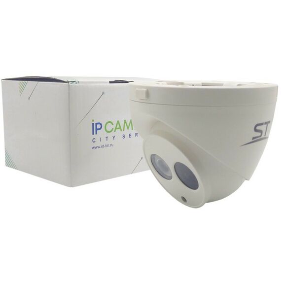 IP-камеры: Видеокамера ST ST-S3522 CITY FULLCOLOR цветная IP, 3MP (2304*1296), с ИК подсветкой, купольная, 2.8mm (соответствует 105° по горизонтали), пластик фотографии