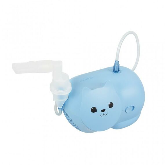 Ингаляторы (небулайзеры): Ингалятор компрессорный детский Omron Neko Kat (KRU) голубой фотографии