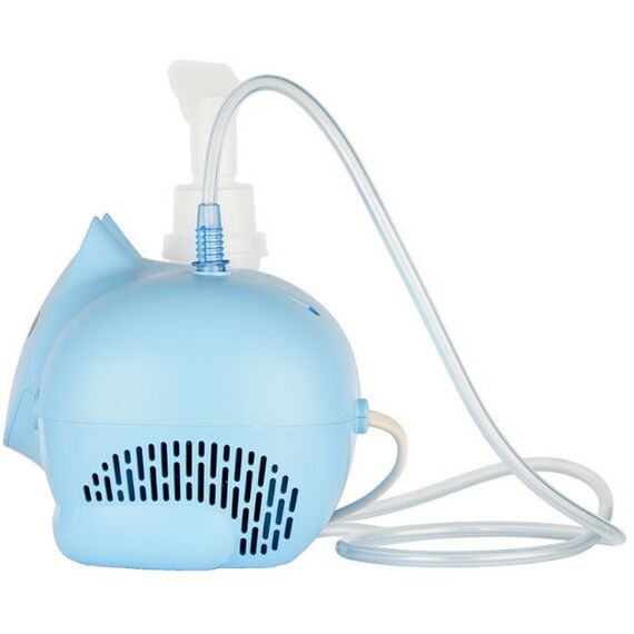 Ингаляторы (небулайзеры): Ингалятор компрессорный детский Omron Neko Kat (KRU) голубой фотографии