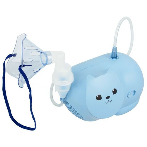 Ингаляторы (небулайзеры): Ингалятор компрессорный детский Omron Neko Kat (KRU) голубой фотографии