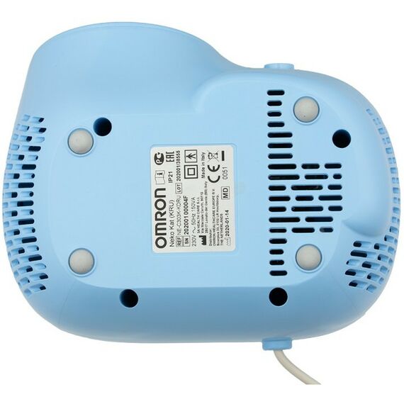 Ингаляторы (небулайзеры): Ингалятор компрессорный детский Omron Neko Kat (KRU) голубой фотографии