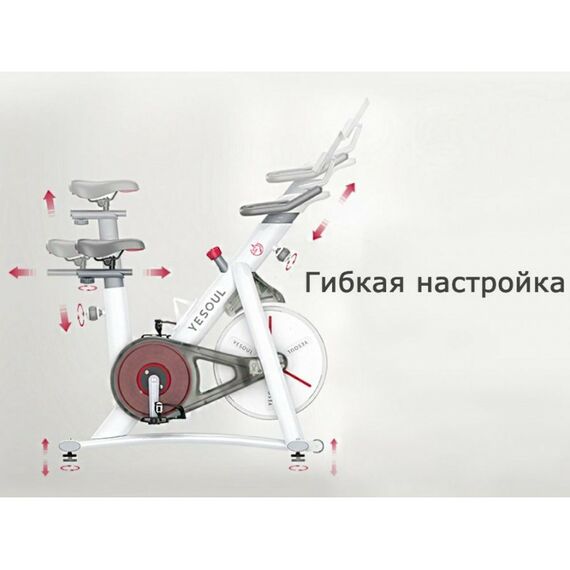 Велотренажеры: Велотренажер Yesoul BV1-W-21.5 белый дисплей 21.5" фотографии